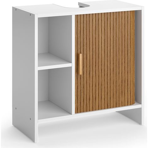 Waschbeckenunterschrank Norea, Eiche/Weiß, 60 x 60 cm, Vicco (1/5)