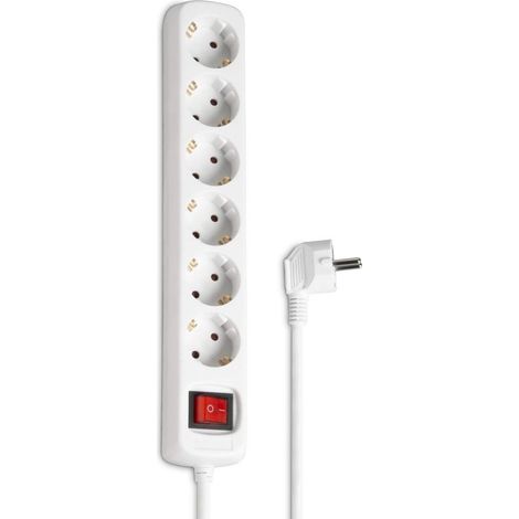 Hama 00030530 Multipresa con interruttore 6 scomparti Bianco Schuko 1 pz. (1/5)