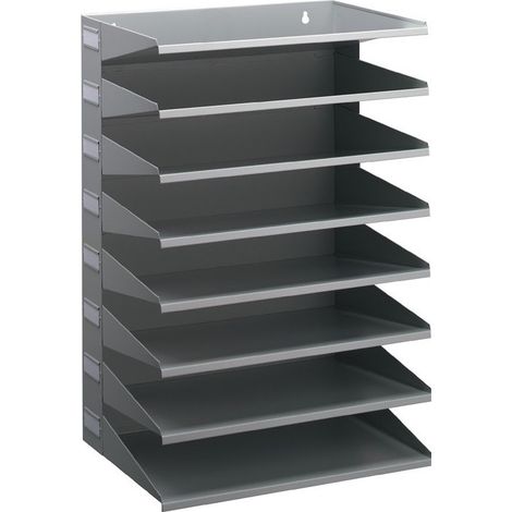 Estación de clasificación 8 compartimentos A540xL360xF250mm chapa de acero gris claro DURABLE