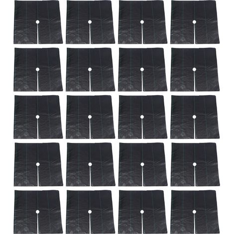 90g 0.8m pièce taillée à ouverture 20pcs Tissu anti-herbe perforé noir, respirant et perméable à l'eau, tapis anti-herbe pour jardin fruitier (1/5)