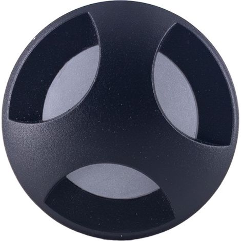 Targo Runde LED-Wandleuchte 3W 50lm IP65 Ø6x5,85cm Schwarz 25000H SECOM