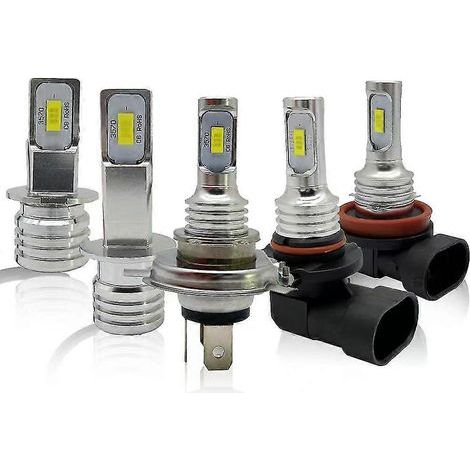 2 ampoules LED CSP H15 pour phares de voiture (compatibles H1, H3, H4, H8, H9, H11, H7, antibrouillards, HB3, 9005, HB4, 9006, 6000K, 8000K, feux de jour, 12V/24V, 80W).