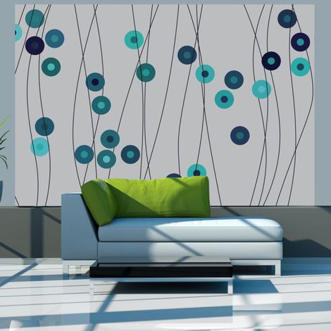 Papier Peint "Boutons Bleu D'azur" 270 x 350 cm (1/2)