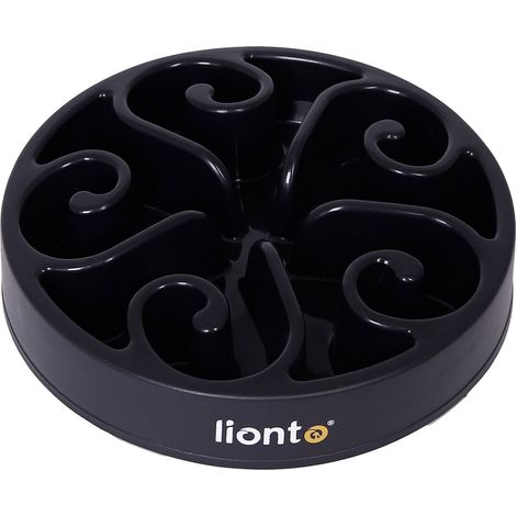 lionto Antischlingnapf, Hundenapf, Futternapf, rutschfest, 30 cm, schwarz (1/5)