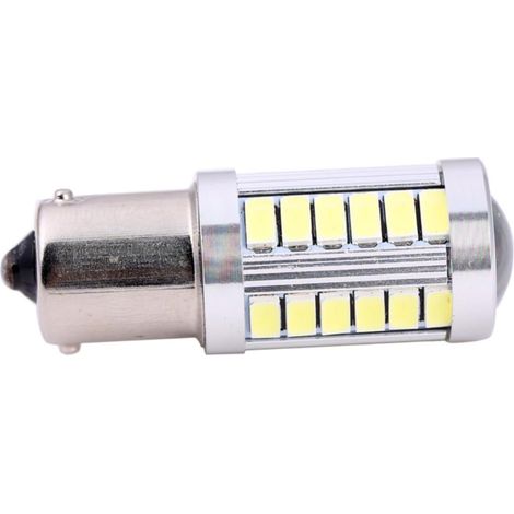 Lot de 2 Ampoules LED Ba15s 1156 5730 Smd Blanc Froid pour Feux de Recul et Clignotants Voiture, Aluminium 5x2x2 Cm, Faible Consommation, Éclairage Automobile Sécuritaire