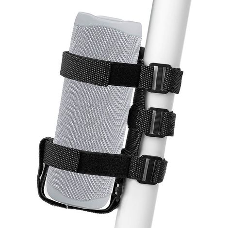 Cinghia regolabile portaborraccia per biciclette, cinghia elastica per altoparlante Bluetooth, supporto multifunzionale per bici per camminare, correre, attività all'aperto - Dimensioni compatte (1/5)