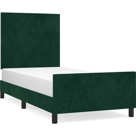 Maison Exclusive - Giroletto senza Materasso Verde Scuro 100x200 cm in Velluto (1/5)