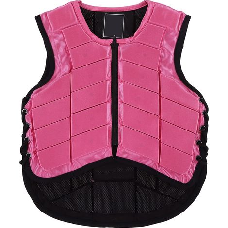 Gilet d'équitation rembourré en mousse - Équipement de protection d'équitation - Protection du corps - Rose (1/5)