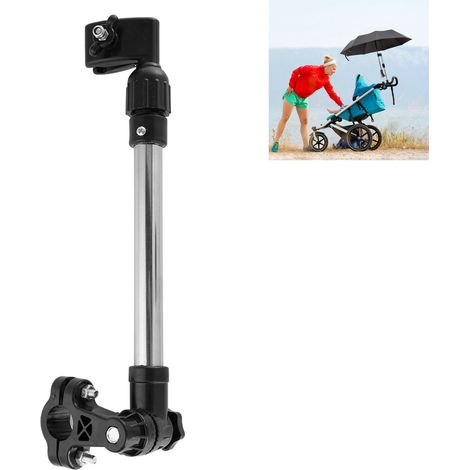 Porte-Parapluie Rétractable pour Poussette et Vélo en Acier Inoxydable MBC