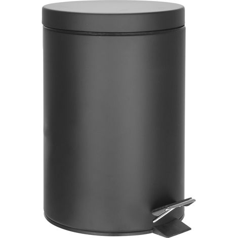 SIMPLE LINE poubelle ronde 5l, noir mat