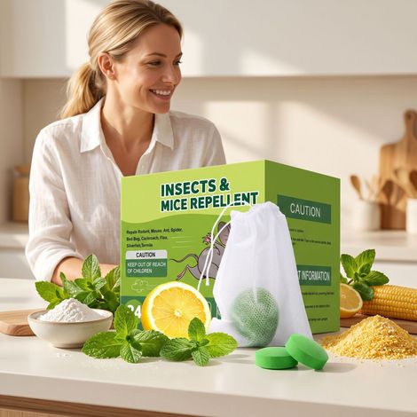 Insect and mouse repellent pellets - scent-based, easy to place in dark corners, solid and won't stain floors or furniture. -- 24 PIECES -- BIEMMEDUE (1/5)