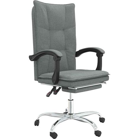 Maison Exclusive - Sedia da Ufficio Reclinabile Grigio Scuro in Tessuto (1/5)