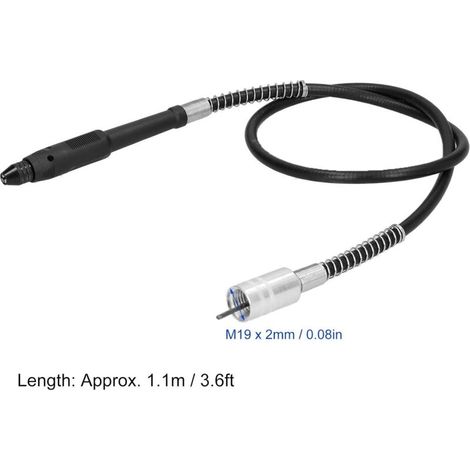 Accessorio per trapano, trapano elettrico, albero flessibile, mandrino da 3,2 mm, albero flessibile, accessori per utensili elettrici, 1,1 m, nero (1/4)