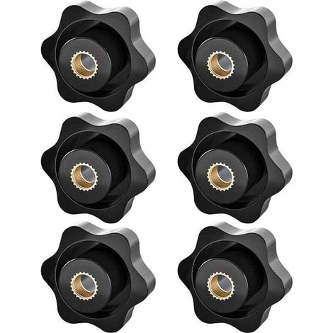 Bouton de Serrage M8, XU, Ecrou Étoile, à Filetage Moleté, Écrou M8, Étoile Écrous Bouton,pour Mécaniques, Mobilier, Équipements Électroniques, 6 P KZQ - KZQ (1/4)