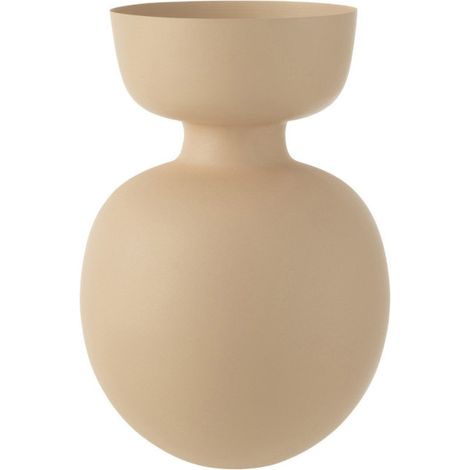 Vase Déco en Métal "Thibault" 45cm Beige (1/2)