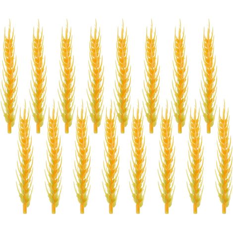 Épis de Blé Miniatures 50 Pièces en Plastique Jaune pour Décoration (1/5)
