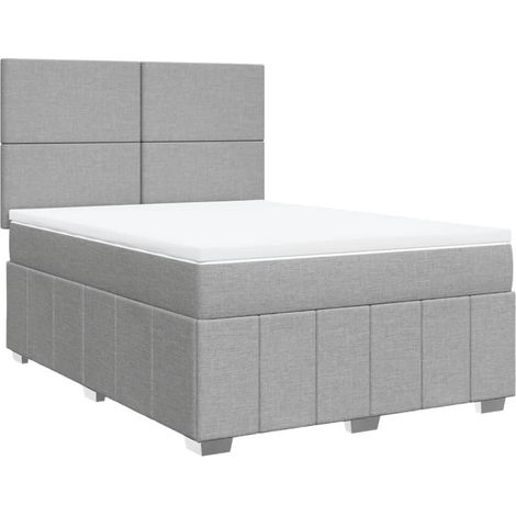 Maison Exclusive - Giroletto a Molle con Materasso Grigio Chiaro 160x200cm Tessuto (1/5)
