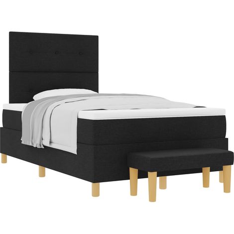 Maison Exclusive - Letto a molle con testiera Nero 190 x 120 cm Tessuto (1/5)