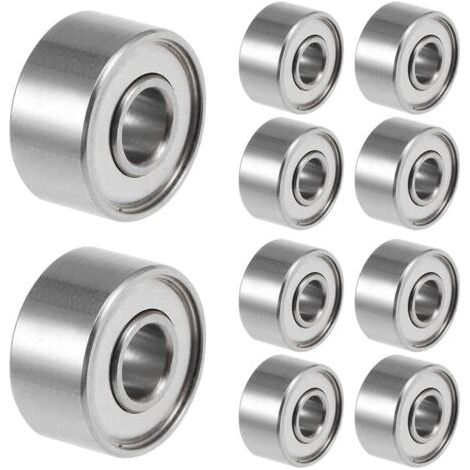 Lot de 10 billes 693ZZ,3 x 8 x 4 mm,En acier,Avec double bouclier (1/5)