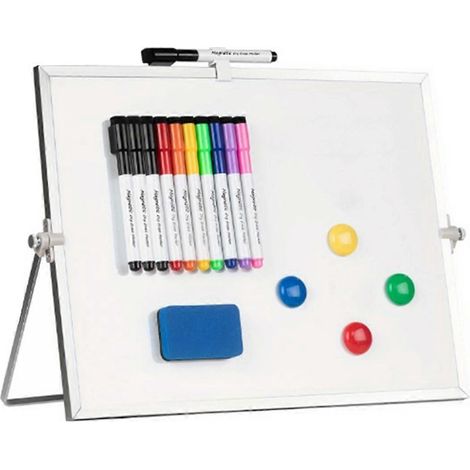 Tableau blanc effaçable à sec double face, 40,6 cm x 30,5 cm (à suspendre) (1/5)