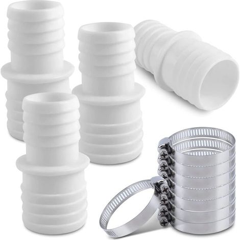Lot de 4 raccords tuyau piscine 32 mm/38 mm avec colliers de serrage, adaptateur piscine de haute qualité (1/4)