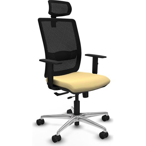 Silla de oficina piqueras y crespo Haches negro malla piel sintética (1/2)