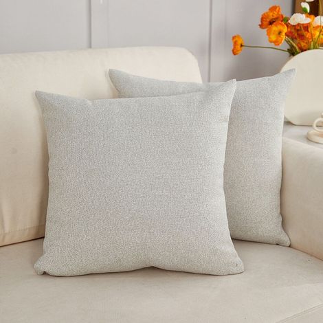 Quadratische dekorative Leinenkissenbezüge, einfarbig, geeignet für Sofas und Stühle, 20 x 20 Zoll.