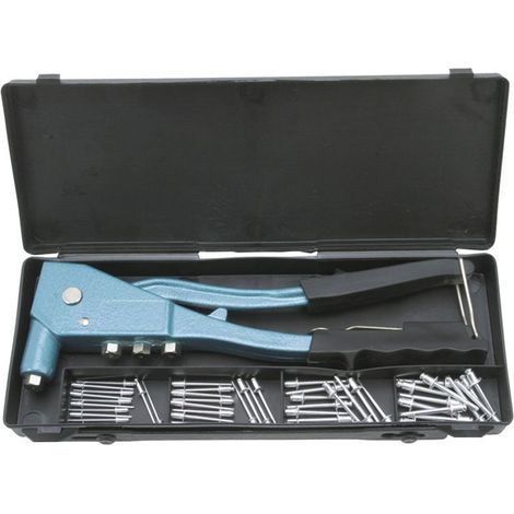 COGEX - COFFRET PINCE À RIVETER ALUMINIUM 250MM - COMPREND: 4 BUSES DE 2.4 À 4.8MM DE DIAMÈTRE ET UN ASSORTIMENT DE 50 RIVETS - (1/3)