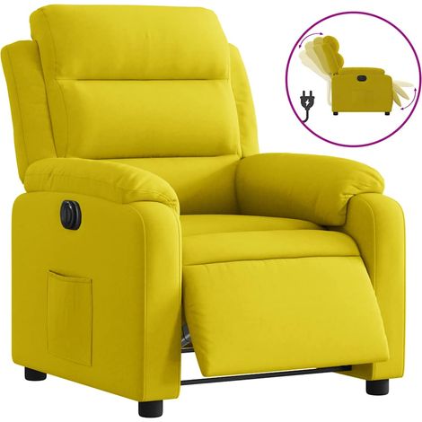 Fauteuil de Salon,Chaise,Fauteuil inclinable électrique jaune velours CFW362384 (1/5)