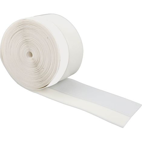 Striscia sigillante autoadesiva da 5 m, 45 mm, per porte, finestre, porte, finestre, porte, finestre, porte, finestre, porte, finestre, protezione da vento, insetti e polvere (bianca).