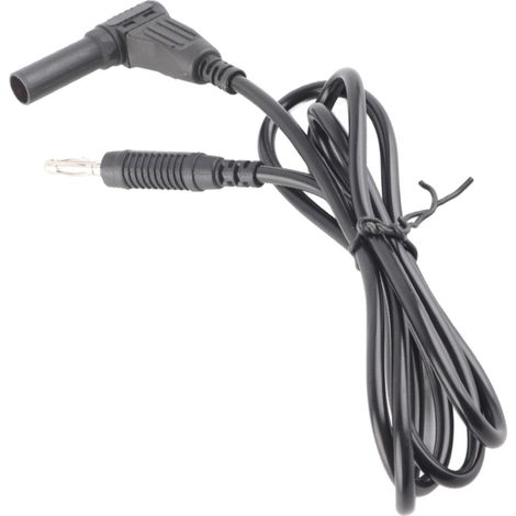 Kit de cables de prueba con conector banana, protectores, 4 mm, negros (1/5)