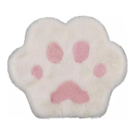 Rose et blanc, coussin de siège de voiture patte de chat, joli coussin de patte de chat en peluche, coussin de siège chaud (1/5)