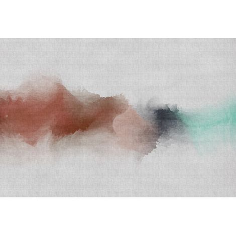 Papier peint panoramique abstrait effet brouillard Tapisserie panoramique originale pour bureau Papier peint panoramique multicolore pour chambre (1/2)