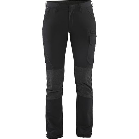 Pantalón de trabajo de mantenimiento stretch 4D mujer 7122 - Negro/Gris oscuro XS - ES(34) - CE(C32) - Normas