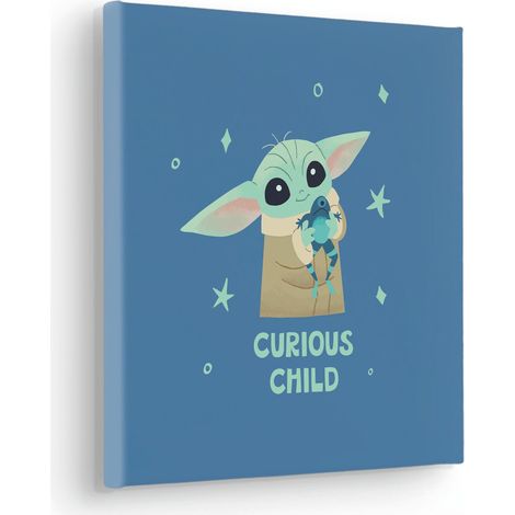 Tableau mural The Mandalorian Little Grogu Curious 30x30 cm (1/5)