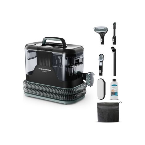 Rowenta – Aspirateur à main shampouineuse textile 750W – Nettoyage humide – Capacité 1,5L – Sans sac – Pour tissus d'ameublement