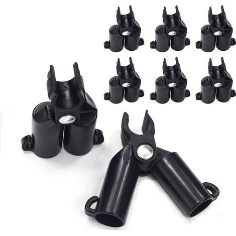 Lot de 8 raccords connecteurs Treillis Ø11 mm, pour bâton de Support de Plantes de 11 mm, articulé à 70 ° avec Fourchette supérieure