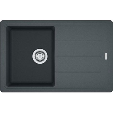 Lavello 1 vasca con gocciolatoio reversibile Franke BFG 611 78x50 cm. in fragranite grafite