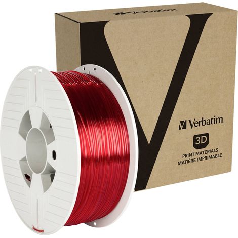 Filament Verbatim 55054 PETG 1.75 mm 1 kg rouge (transparent) 1 pc(s) R806591 (1/3)