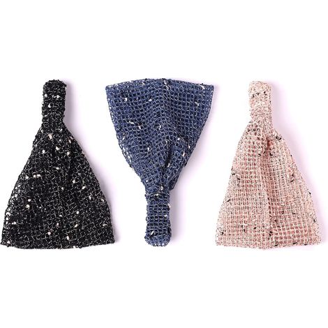 Lot de 3 bandeaux épais pour femme, bandeaux tendance en dentelle, bandeau large pour le sport (1/5)