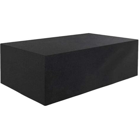 Lona impermeable para muebles de jardín, funda protectora para mesa, muebles de jardín, 180 x 120 x 74 cm, color negro