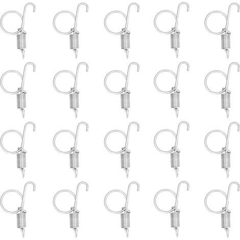 20 pièces Cage Porte Fixation Doigt Ressort, Métal Snap Loquet Crochet Multifonctionnel Cage Porte Mousqueton pour Cage Porte (1/5)