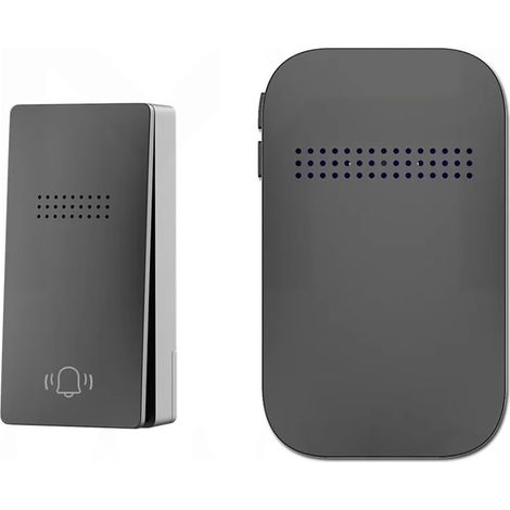 Sonnette étanche à Brancher for Une Utilisation Domestique, sans Piles.(Black,EU) (1/2)
