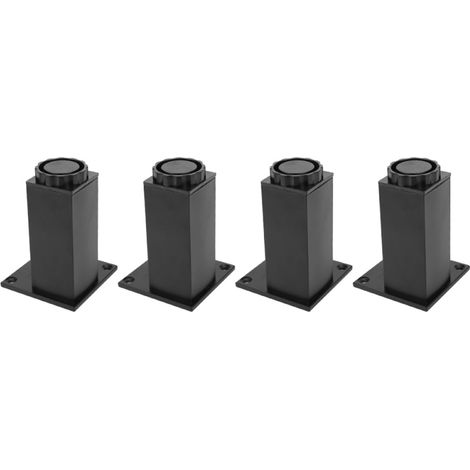 Juego de 4 patas ajustables de aleación de aluminio para sofá, cama, armario y muebles (100 mm).