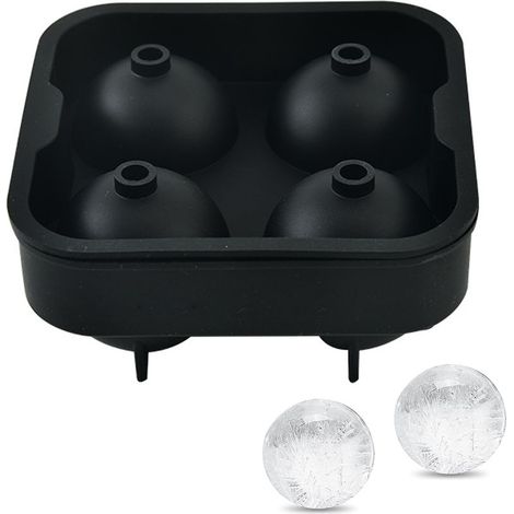 Kugelförmige Eisform – für Whisky und Cocktails – 2,5 cm Durchmesser – lebensmittelechtes Silikon – 2er-Set (1/5)