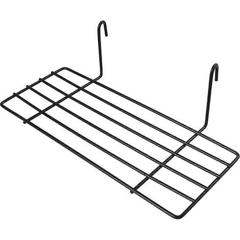 étagère murale simple en fer forgé avec cadre en treillis pour perchoir d'oiseau perroquet (noir)-25.00X10.00X7.00CM-Black (1/3)