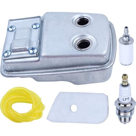Silencieux, filtre à air et filtre à carburant pour Husqvarna 124L 125L 128C 128CD 128L 128LD, silencieux, filtre à air, filtre à carburant, conduite de carburant, bougie d'allumage (1/5)