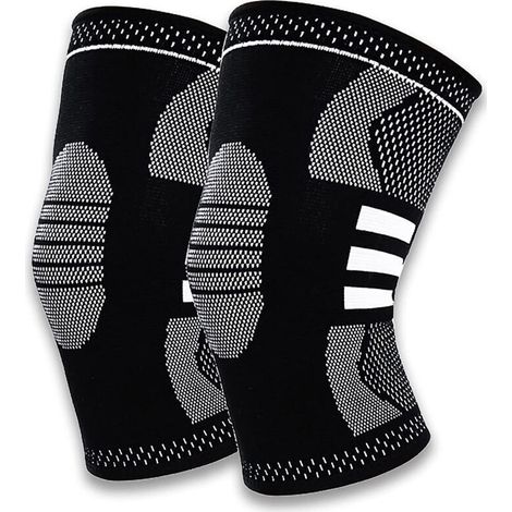 Genouillère de sport, attelle de genou, genouillère médicale de compression élastique antidérapante et respirante, utilisée pour le sport, la course à pied et pour soulager la douleur liée à une déchi (1/5)
