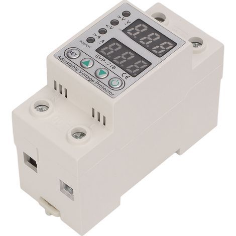 Disjoncteur protection sursous tension 220V avec retard réglable et auto reset intelligent, 63A (surintensité 1-63A) (1/5)