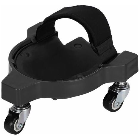Genouillère pour le travail du bois, genouillères roulantes, genouillère coulissante flexible, facile à utiliser pour peindre des carreaux de pose (black) (1/5)